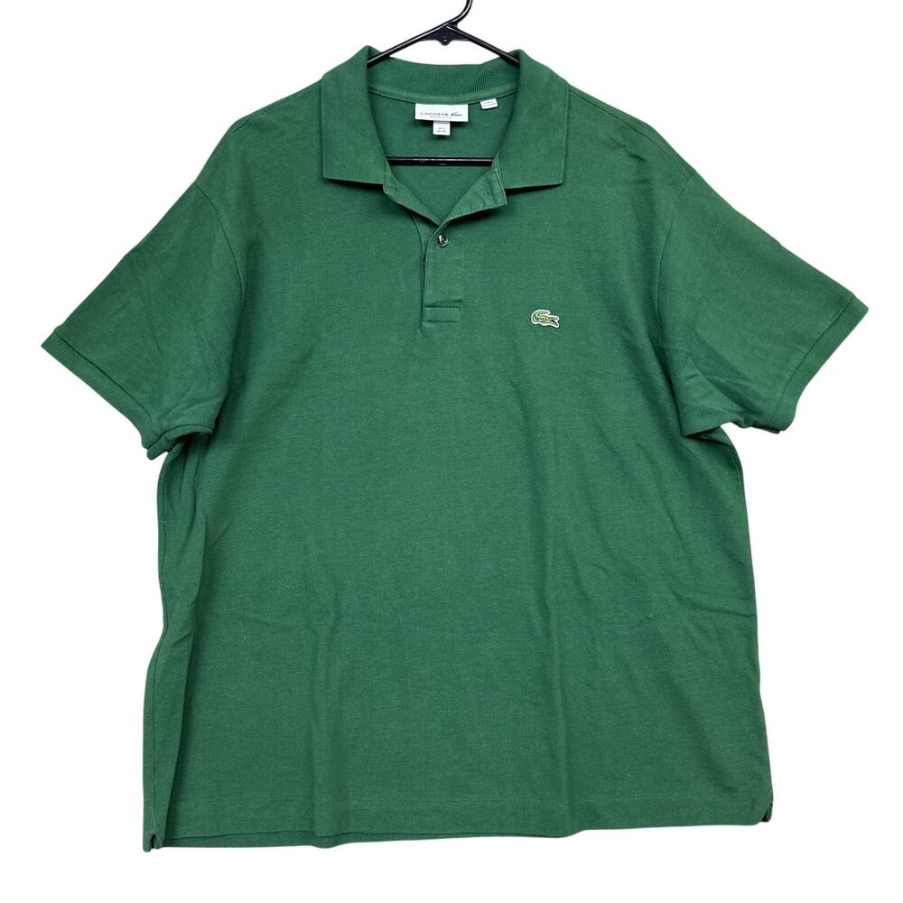 Lacoste Mens Polo Green Classic Fit Short Sleeve 100% Cotton Casual Wear XXL